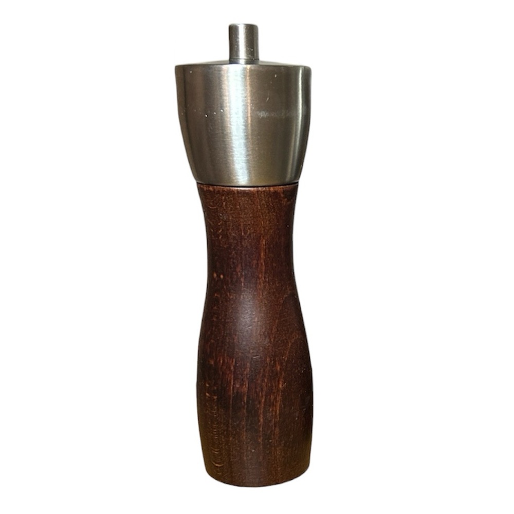 Cole and Mason England wooden salt mill stainless‎ steel mid century